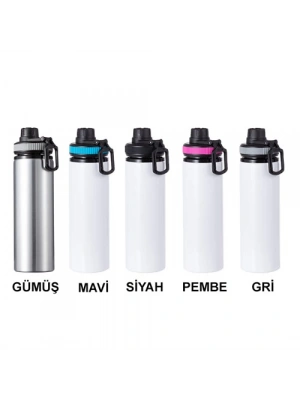 Baskılı Renkli Su Matarası 850 ml