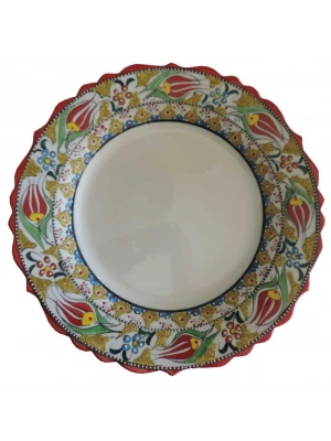 Çini  30 CM YALDIZLI KALİGRAFİ TABAĞI