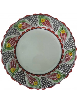 Çini  30CM BONCUKLU KALİGRAFİ TABAĞI