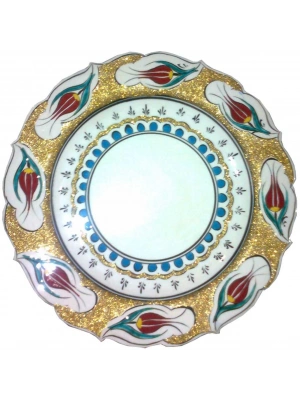 Çini  30CM YALDIZLI FOTOĞRAF TABAĞI