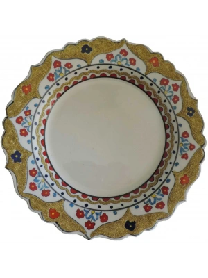 Çini  30CM YALDIZLI KALİGRAFİ TABAĞI