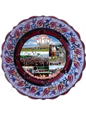 Çini  Resimli Çini Tabak