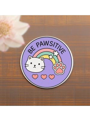 KEDİ SEVERLER İÇİN 2Iİ BASKILI BARDAK ALTLIGI