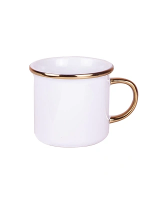 Firmanıza Özel Baskılı Altın Yaldızlı Porselen Kupa Bardak