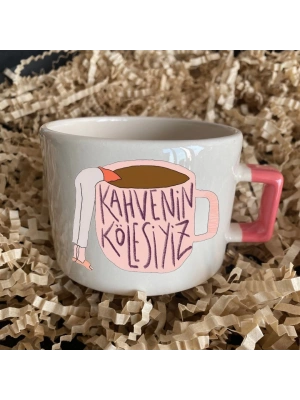 KAHVENİN KÖLESİYİZ Baskılı Nescafe Fincanı