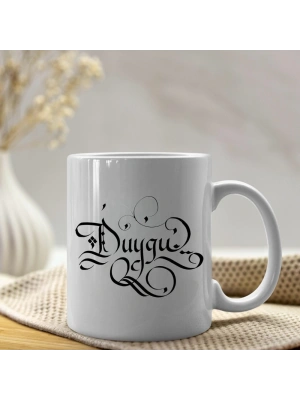 Kaligrafi Duygu Baskılı Kupa Bardak