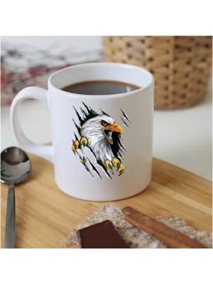 Kartal Baskılı Kupa Bardak