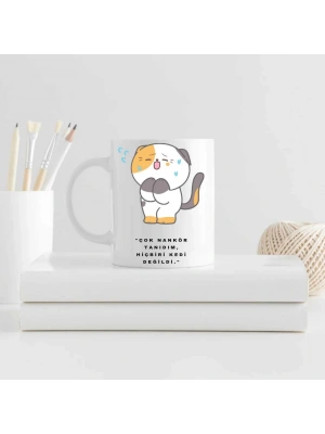 Kedi Temalı Baskılı Kupa