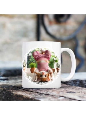 Kedi Temalı Baskılı Kupa