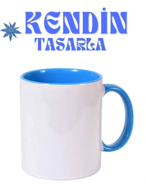 Kendin Tasarla İçi Ve Kulpu Renli Kupa Bardak