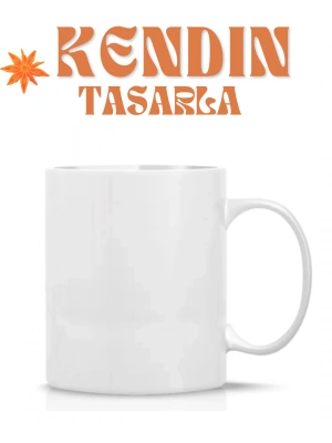 Kendin Tasarla İçi Ve Kulpu Renli Kupa Bardak