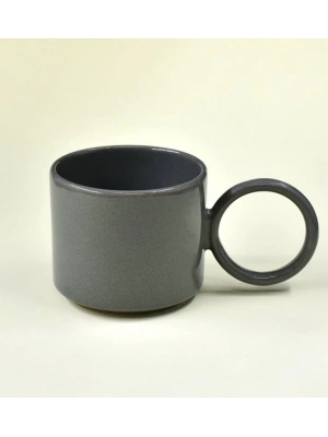 Keramika Yuvarlak Kulplu Seramik Kupa Baskı Yapılabilir