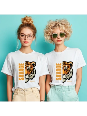 Kişiye Özel Savage Baskılı Tişört