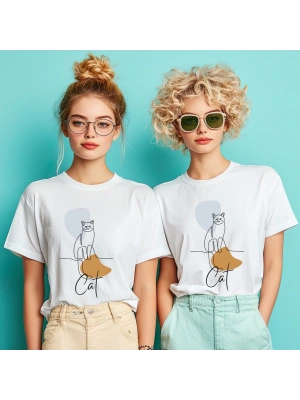 Kişiye Özel Cat Baskılı Tişört