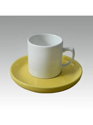 Logo Baskılı Türk Kahvesi Fincanı Sarı