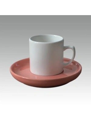 Logo Baskılı Türk Kahvesi Fincanı Pembe