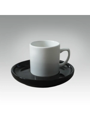 Logo Baskılı Türk Kahvesi Fincanı Siyah