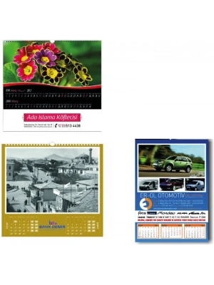 ÖZEL TASARIM  DUVAR TAKVİMİ FARKLI EBAT VE YAPRAK SEÇENEKLERİ