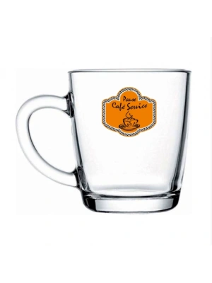 Paşabahçe Basic Kulplu Bardak 340 Ml Toptan Cam Bardak Baskı