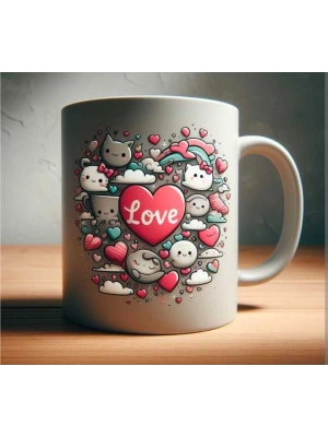 Sevgililer Gününe Özel Baskılı Kupa Bardak