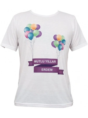 SIFIR & İNCE YAKA SÜBLİMASYON T-SHİRT