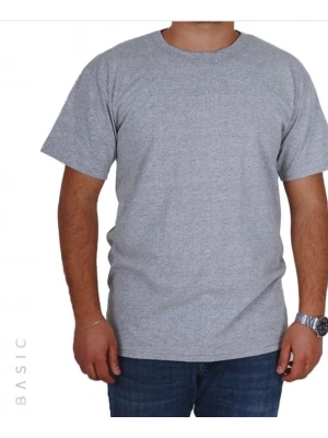 Toptan Promosyon Logo Baskılı Gri Tişört