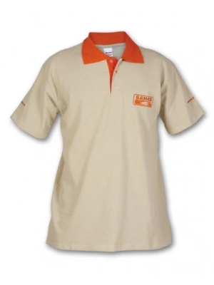 Toptan Baskılı Lacoste Turuncu Yaka T-Shirt