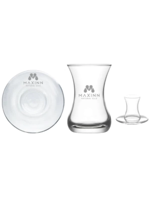 Toptan Baskılı Mahinur Çay Seti 125 Ml
