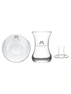 Toptan Baskılı Mahinur Çay Seti 125 Ml