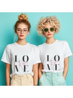 Kişiye Özel Love Baskılı Tişört