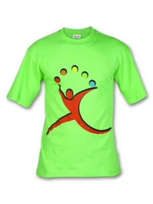 Toptan Baskılı Sıfır Yaka Fosfor Yeşili Süprem T-Shirt