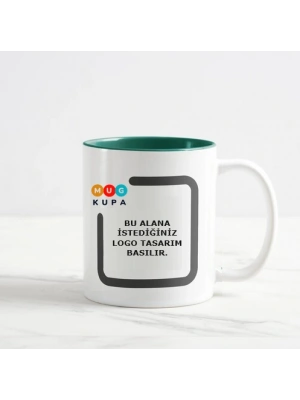 Toptan Baskılı Seramik Yeşil Kupa Bardak