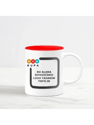 Toptan Logolu İçi Kırmızı Kupa Bardak