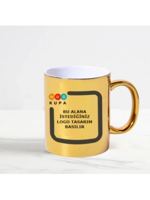 Toptan Aynalı Gold Baskılı Kupa Bardak