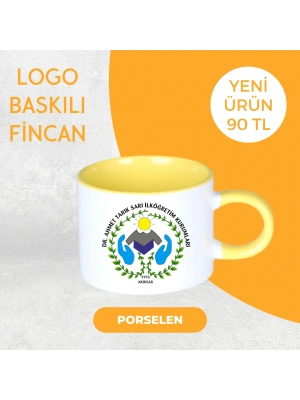 Toptan Porselen Sarı Sweet Baskılı Fincan Bardak