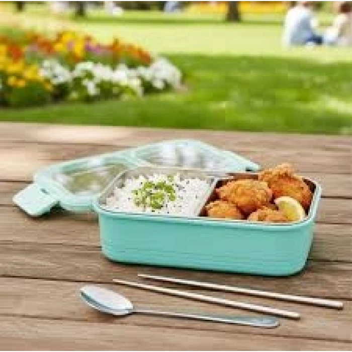 VAGONLİFE 700 ML 2 BÖLMELİ PASLANMAZ ÇELİK LUNCHBOX XC-7096