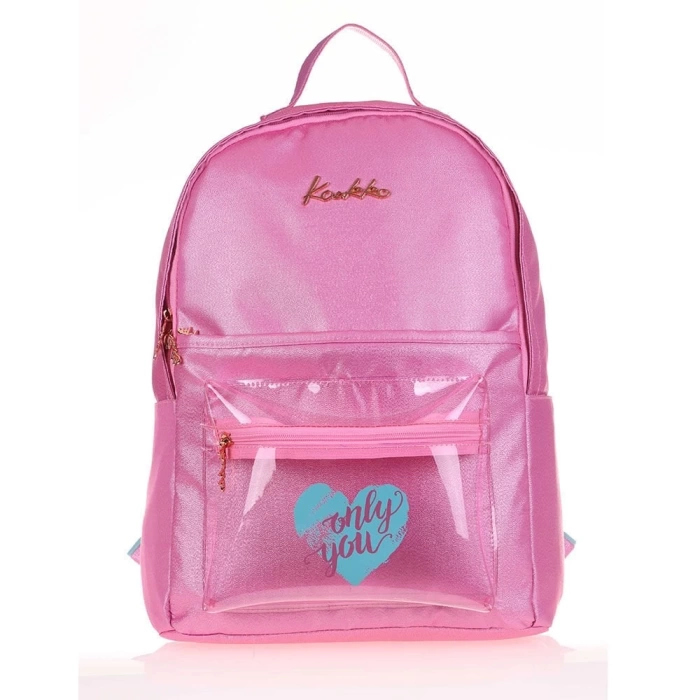 K1572 KAUKKO MAGICAL SIRT ÇANTASI (TRANSPARENT- PEMBE)