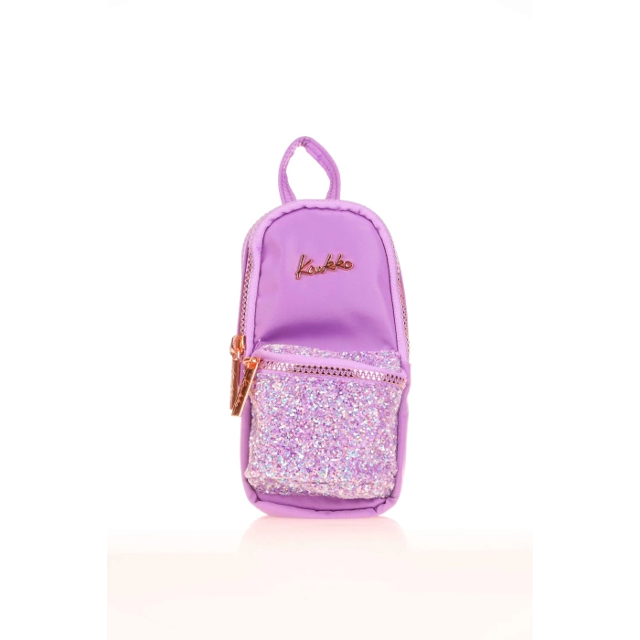 KAUKKO JUNIOR BAG BRIGHT KALEM ÇANTASI (TAŞLI-LİLA  K2559