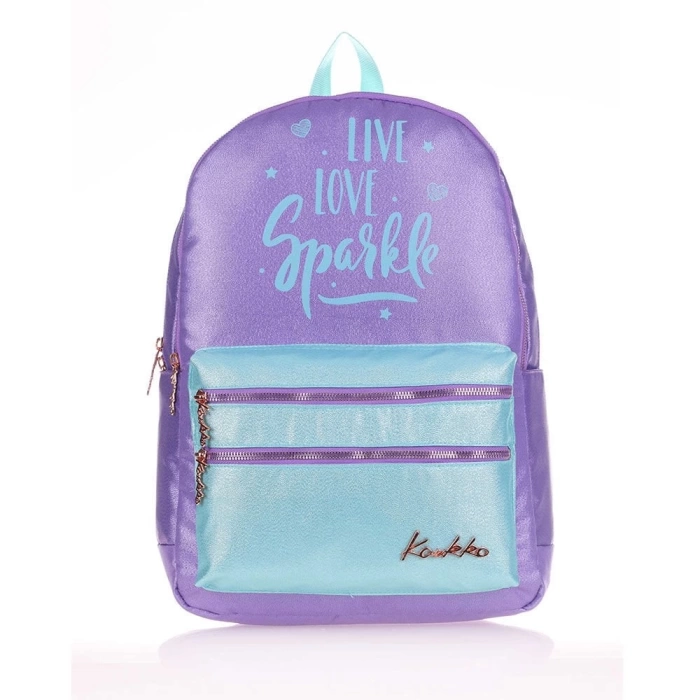 KAUKKO K1571 SPARKLE SIRT ÇANTASI (DUBLE KOYU LİLA)