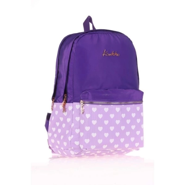 KAUKKO SOFT FLORAL SIRT ÇANTASI PURPLE