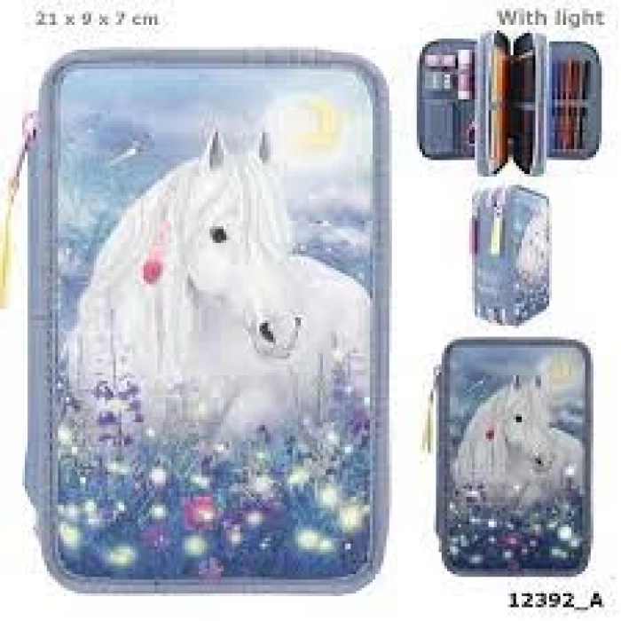 Miss Melody Triple Pencil Case Fireflies LED