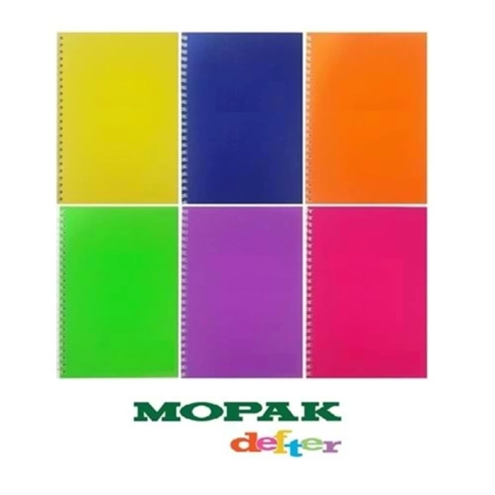 MOPAK A4 60/1 SPİRALLİ NEON PLASTİK KAPAK DEFTER