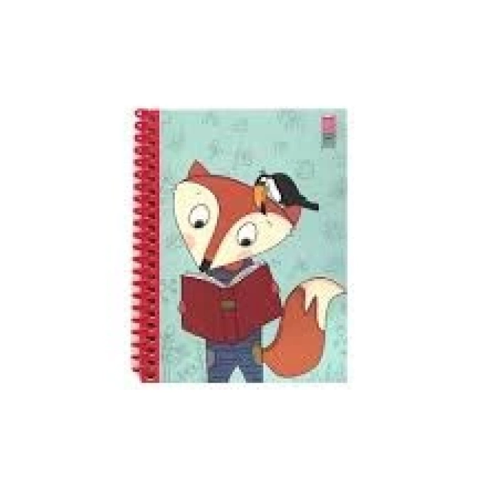 THİNKBOOK WISE FOX sipiralli, renkli baskı. 120sy,  1. hamur, kareli 10,5x14,8 (A6)