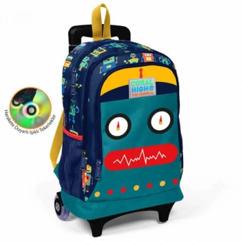 YAYGAN CORAL HIGH ÇEKÇEK SIRT ÇANTA(IŞIKLI TEKERLEK) 23380