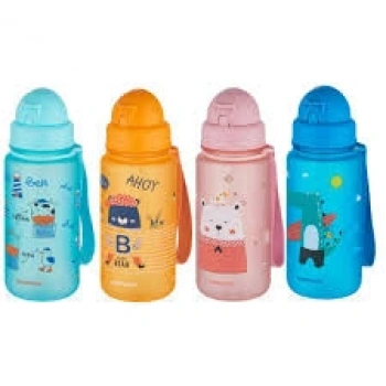 UZSPACE SEVİMLİ HAYVAN DESENLİ SOFT-TOUCH 400 ML TRITAN  3024-5