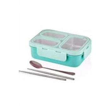 VAGONLİFE 620 ML 3 BÖLMELİ PASLANAMZ ÇELİK LUNCHBOX XC-7097