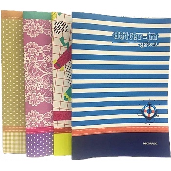 A4 60 YAPRAK KARELİ  TEK ORTALI PLASTIK DESEN