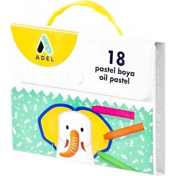 Adel Çantalı Pastel Boya, 18 Renk