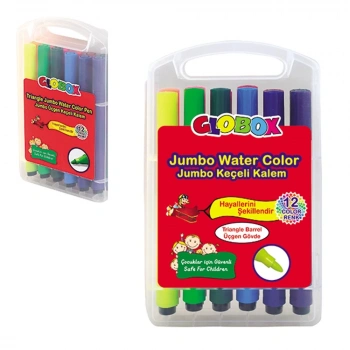 GLOBOX JUMBO KEÇELİ KALEM 12Lİ