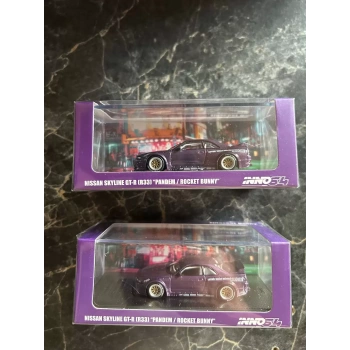 Inno 1/64 Nissan Skyline GT-R (R33) PANDEM ROCKET BUNNY Purple